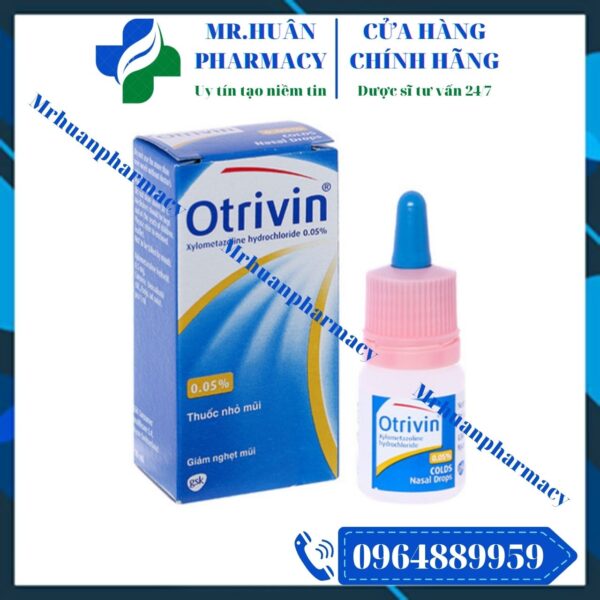Otrivin 0.05%, Otrivin, Thuốc nhỏ mũi, Viêm mũi, Viêm tai