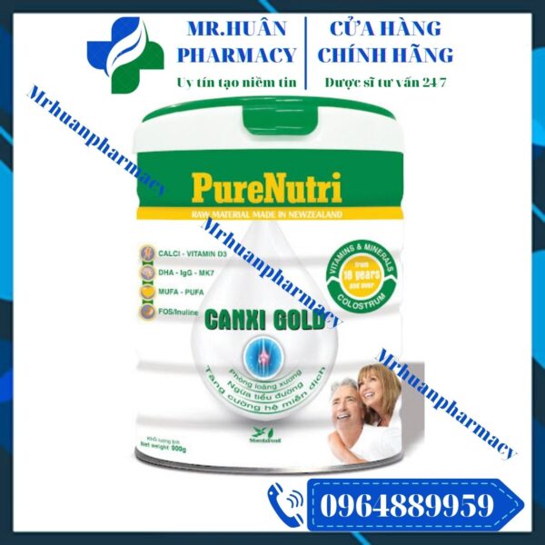 PureNutri Canxi Gold, Sữa bột, Sữa Y tế, phòng loãng xương, Sữa Canxi