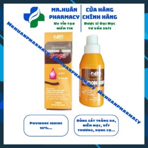 Povidone Iodine, Povidone Iodine 100ml, Povidone Iodine 10%, Cồn vàng, Dung dịch sát khuẩn, Sát khuẩn vết thương