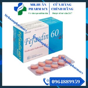 Fefasdin 60, Fexofenadin, Dị ứng, Sổ mũi, Fexofenadin 60mg, Mẩn ngứa