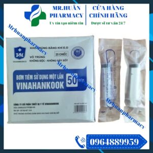 Bơm tiêm VINAHANKOOK, Vinahankook, Bơm tiêm, Bơm tiêm sử dụng 1 lần, Bơm kim tiêm, Bơm tiêm cho ăn 50ml/cc VINAHANKOOK