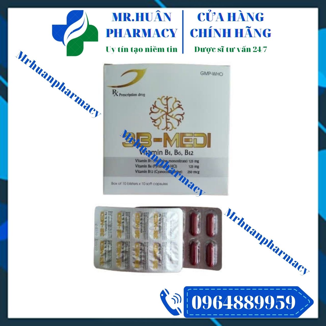3B Medi, Vitamin 3B, B1 B6 B12, Multivitamin, Bổ thần kinh, Tăng cường sức đề kháng 3B Medi, Vitamin 3B, B1 B6 B12, Multivitamin, Bổ thần kinh, Tăng cường sức đề kháng
