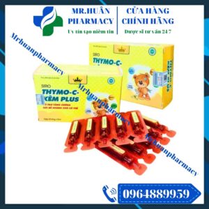 Thymo C Kẽm Plus Kingphar, Vitamin C, Vitamin C ống, Siro tăng sức đề kháng, Thymomodulin, Kẽm