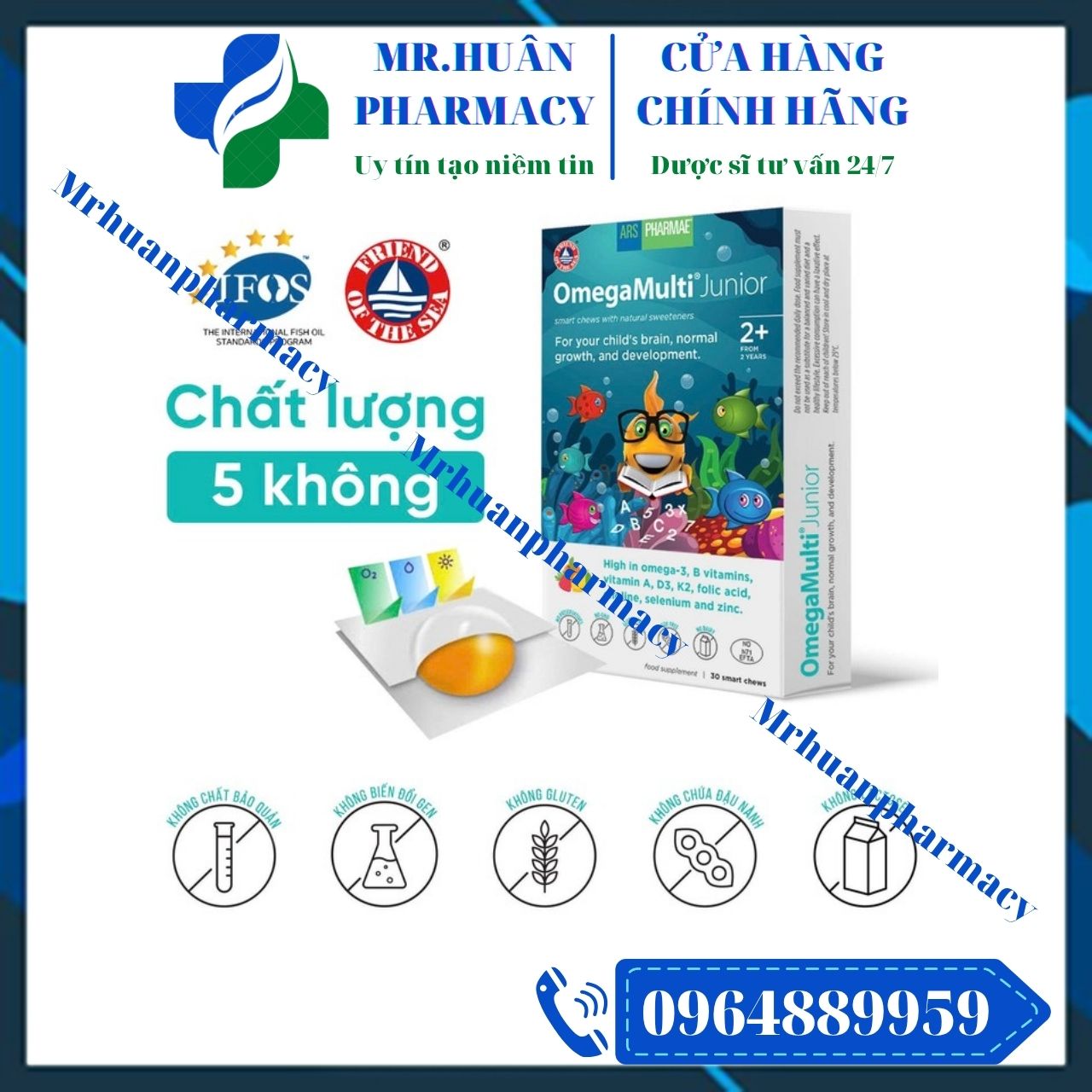 OmegaMulti Junior, Cải thiện thị lực, Phát triển não bộ, DHA, EPA, Cholin OmegaMulti Junior, Cải thiện thị lực, Phát triển não bộ, DHA, EPA, Cholin