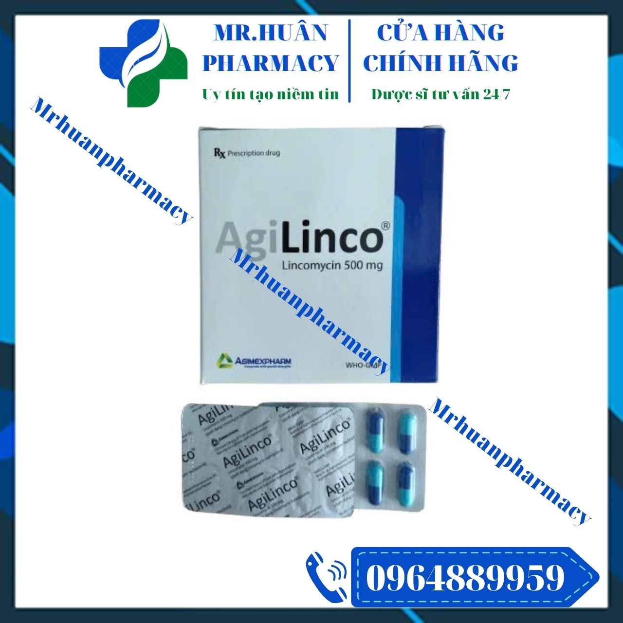 Lincomycin, Lincomycin 500mg, Nhiễm khuẩn tai mũi họng, Nhiễm trùng da, AgiLinco 500mg Lincomycin, Lincomycin 500mg, Nhiễm khuẩn tai mũi họng, Nhiễm trùng da, AgiLinco 500mg