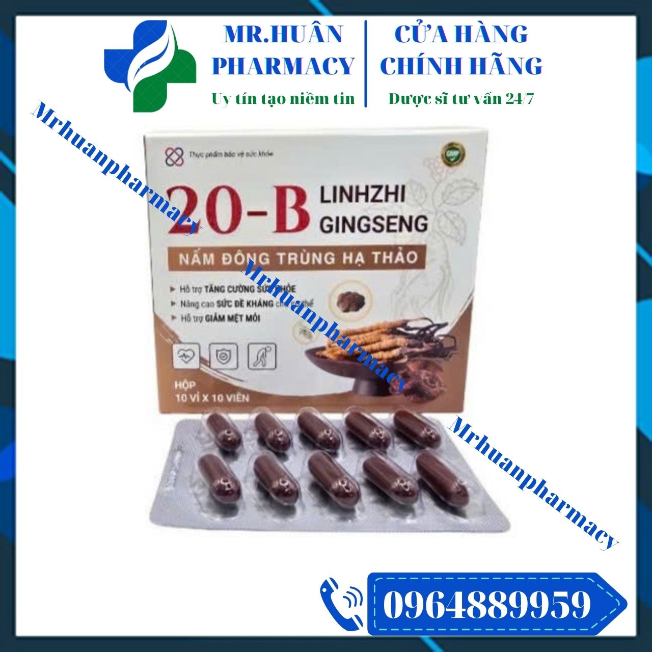Vitamin 20B, 20B Linhzhi, 20B With Gingseng, Tăng sức đề kháng, Giảm mệt mỏi Vitamin 20B, 20B Linhzhi, 20B With Gingseng, Tăng sức đề kháng, Giảm mệt mỏi