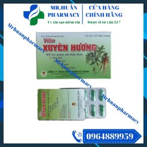 Viên Xuyên Hương, Đau đầu, Hắt hơi, Sổ mũi, Ngạt mũi, Cảm cúm