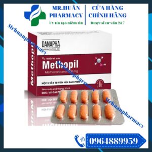 Methopil 500mg, Methocarbamol, Methocarbamol 500mg, Bong gân, Trật khớp