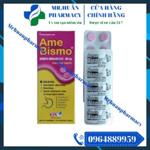 Ame Bismo 262mg, Amebismo, Bismuth subsalicylate 262mg, Muối bismuth, Tiêu chảy, Rối loạn tiêu hoá