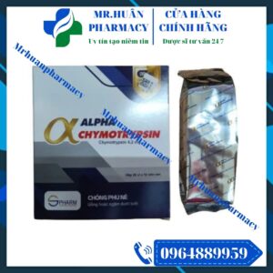 Alpha Chymotrypsin 4.2mg, Alphachymotrypsin, Alpha Chymotrypsin, Phù nề, Chống viêm, Tiêu sưng