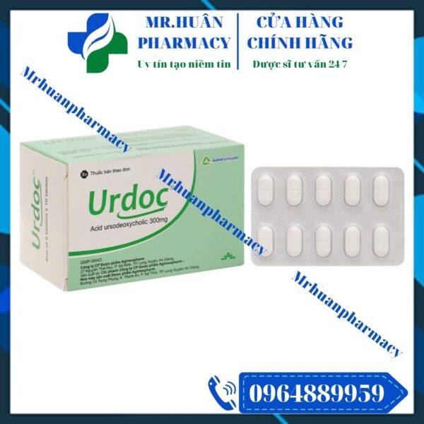 Urdoc 300mg, Urdoc, Viêm túi mật, Viêm gan mạn, Sỏi mật, Viêm gan