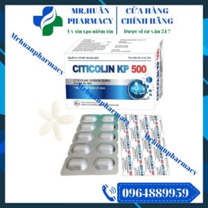 Citicoline 500mg, Citicolin KP 500, Citicoline, Cải thiện trí nhớ, Tăng khả năng tập trung, Làm chậm quá trình lão hoá