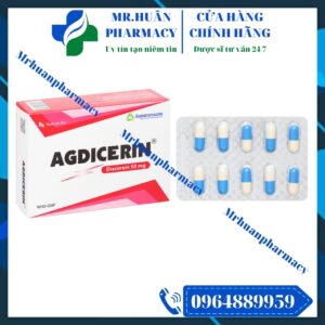 Agdicerin 50mg, Agdicerin, Diacerein, Diacerein 50mg, Thoái hoá khớp gối, Thoái hoá khớp