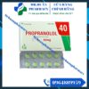 Cơn đau thắt ngực, Loạn nhịp tim, Nhồi máu cơ tim, Propranolol, Propranolol 40mg, Tăng huyết áp