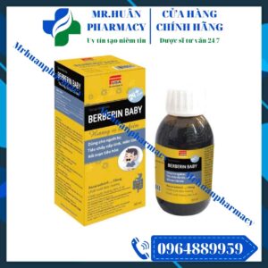 Syrup tiêu hoá Berberin Baby, Berberin Baby, Rối loạn tiêu hoá, Tiêu chảy cấp tính, Tiêu chảy mạn tính, Tiêu chảy
