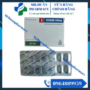 Cefixime 200mg, Cefixime, Viêm họng, Viêm tai giữa, Viêm amidan, Viêm đường tiết niệu