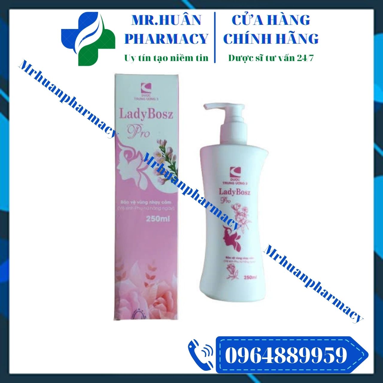 LadyBosz Pro, Dung dịch vệ sinh phụ nữ, Viêm nhiễm phụ khoa, Nấm ngứa phụ khoa, Khử mùi hôi, Giữ ẩm vùng kín LadyBosz Pro, Dung dịch vệ sinh phụ nữ, Viêm nhiễm phụ khoa, Nấm ngứa phụ khoa, Khử mùi hôi, Giữ ẩm vùng kín