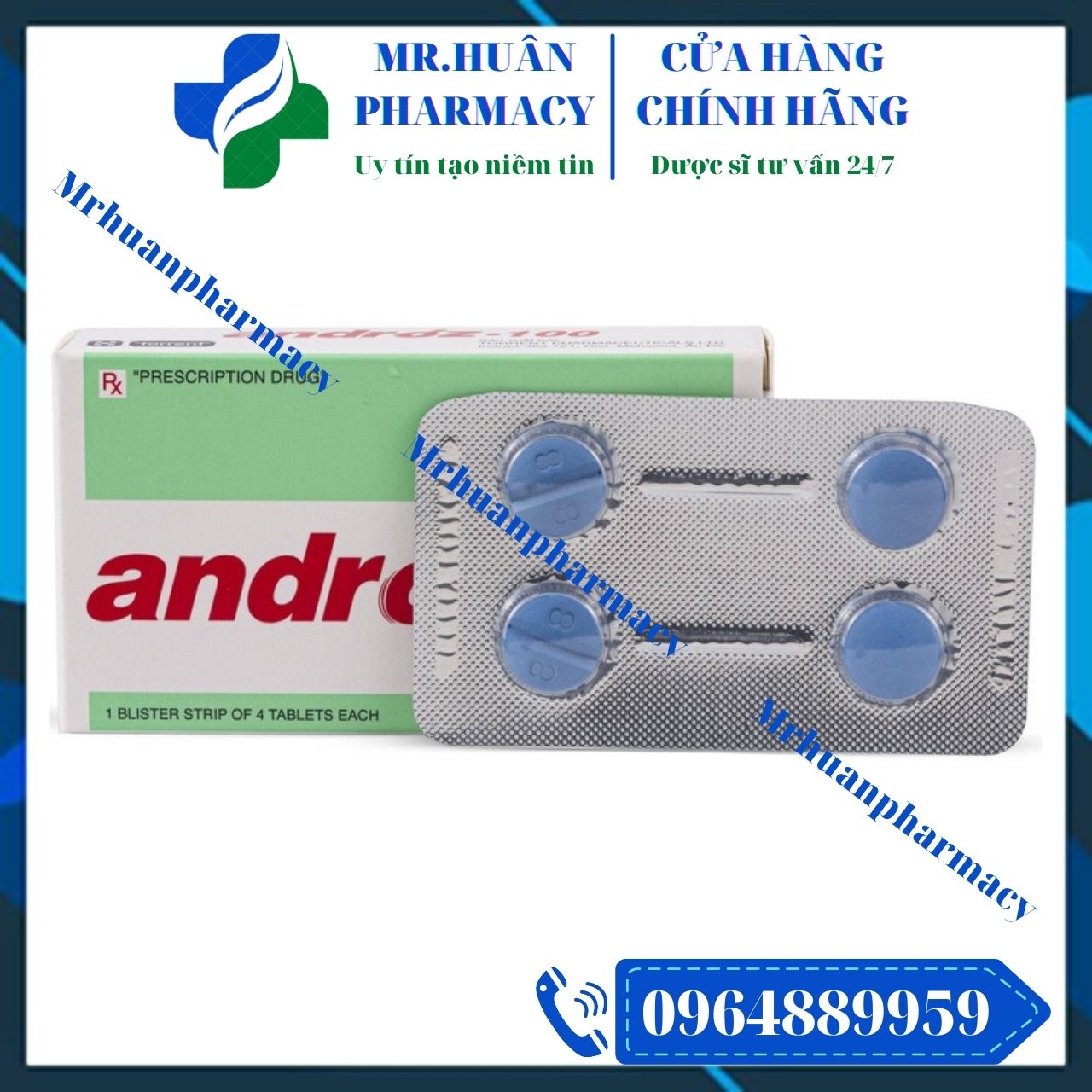 Androz 100, Sildenafil, Sildenafil 100mg, Yếu sinh lý, Rối loạn cương dương, Viagra Androz 100, Sildenafil, Sildenafil 100mg, Yếu sinh lý, Rối loạn cương dương, Viagra