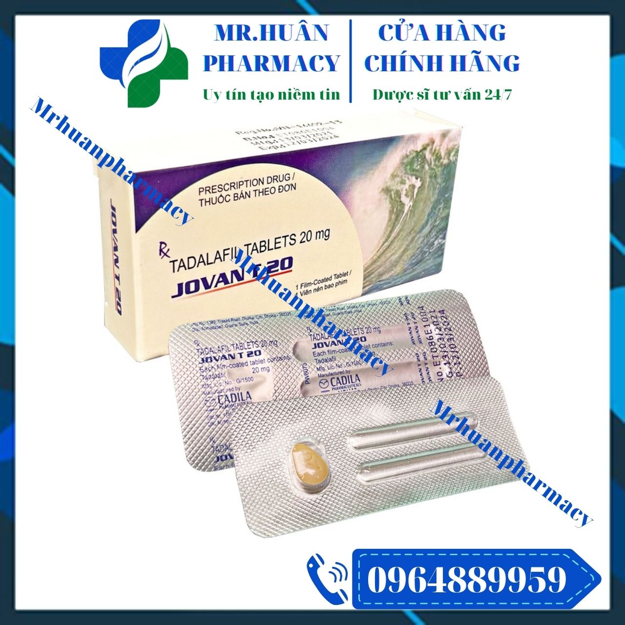 Jovan T 20, Tadalafil, Tadalafil 20mg, Rối loạn cương dương, Xuất tinh sớm, Yếu sinh lý Jovan T 20, Tadalafil, Tadalafil 20mg, Rối loạn cương dương, Xuất tinh sớm, Yếu sinh lý