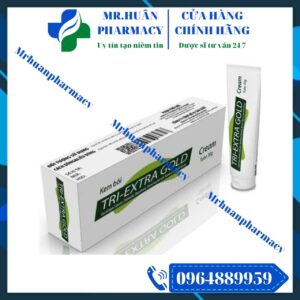 Kem bôi trĩ, Tri-Extra Gold Cream 30g, Trĩ nội, Trĩ ngoại, Co búi trĩ, Cầm máu nhanh