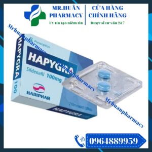Hapygra 100, Sildenafil, Sildenafil 100mg, Hapygra, Rối loạn cương dương, Yếu sinh lý