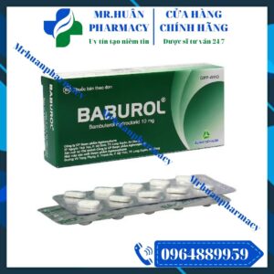 Baburol 10mg, Baburol, Bambuterol, Bambuterol 10mg, Hen phế quản, Viêm phế quản mạn tính