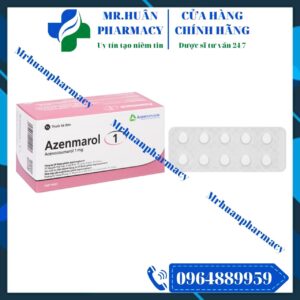 Azenmarol 1, Azenmarol, Acenocoumarol, Acenocoumarol 1mg, Bệnh huyết khối, Nhồi máu cơ tim