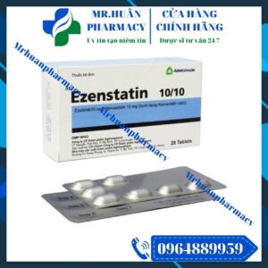 Ezenstatin 10/10, Ezenstatin, Mỡ máu cao, Hạ mỡ máu, Bệnh mạch vành, Rối loạn lipid máu