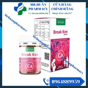 Break Ken Kapseln, Canxi hữu cơ, Phát triển chiều cao, Loãng xương, Còi xương, Canxi D3 K2