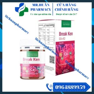 Break Ken Kapseln, Canxi hữu cơ, Phát triển chiều cao, Loãng xương, Còi xương, Canxi D3 K2