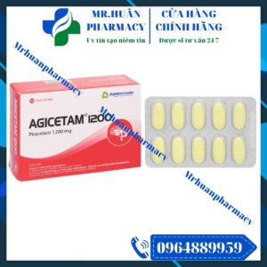 Agicetam 1200, Agicetam, Piracetam 1200mg, Piracetam, Chóng mặt, Suy giảm trí nhớ