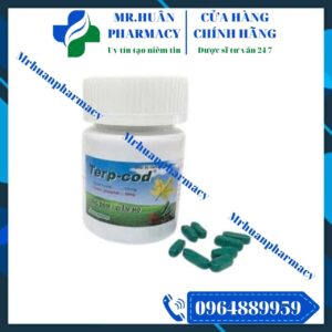 Terp-Cod, Terpin Codein, Codein 10mg, Ho khan, Ho kéo dài, Ho về đêm