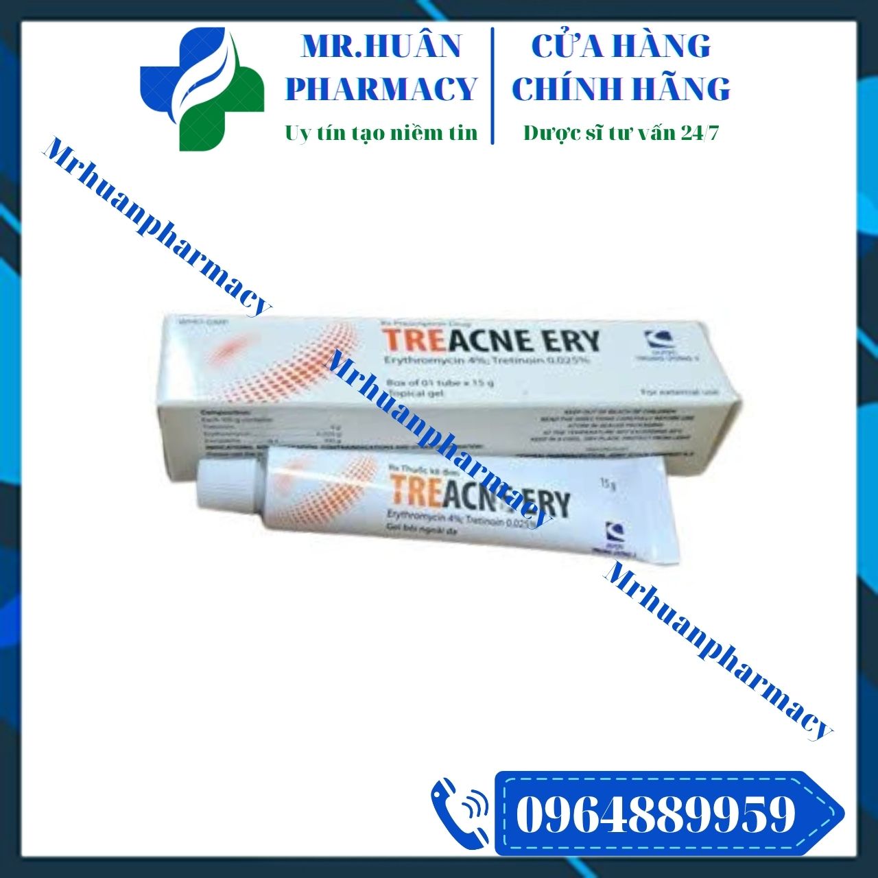 Treacne Ery, Mụn trứng cá, Mụn viêm, Erylik, Giảm mụn, Ngăn ngừa mụn Treacne Ery, Mụn trứng cá, Mụn viêm, Erylik, Giảm mụn, Ngăn ngừa mụn