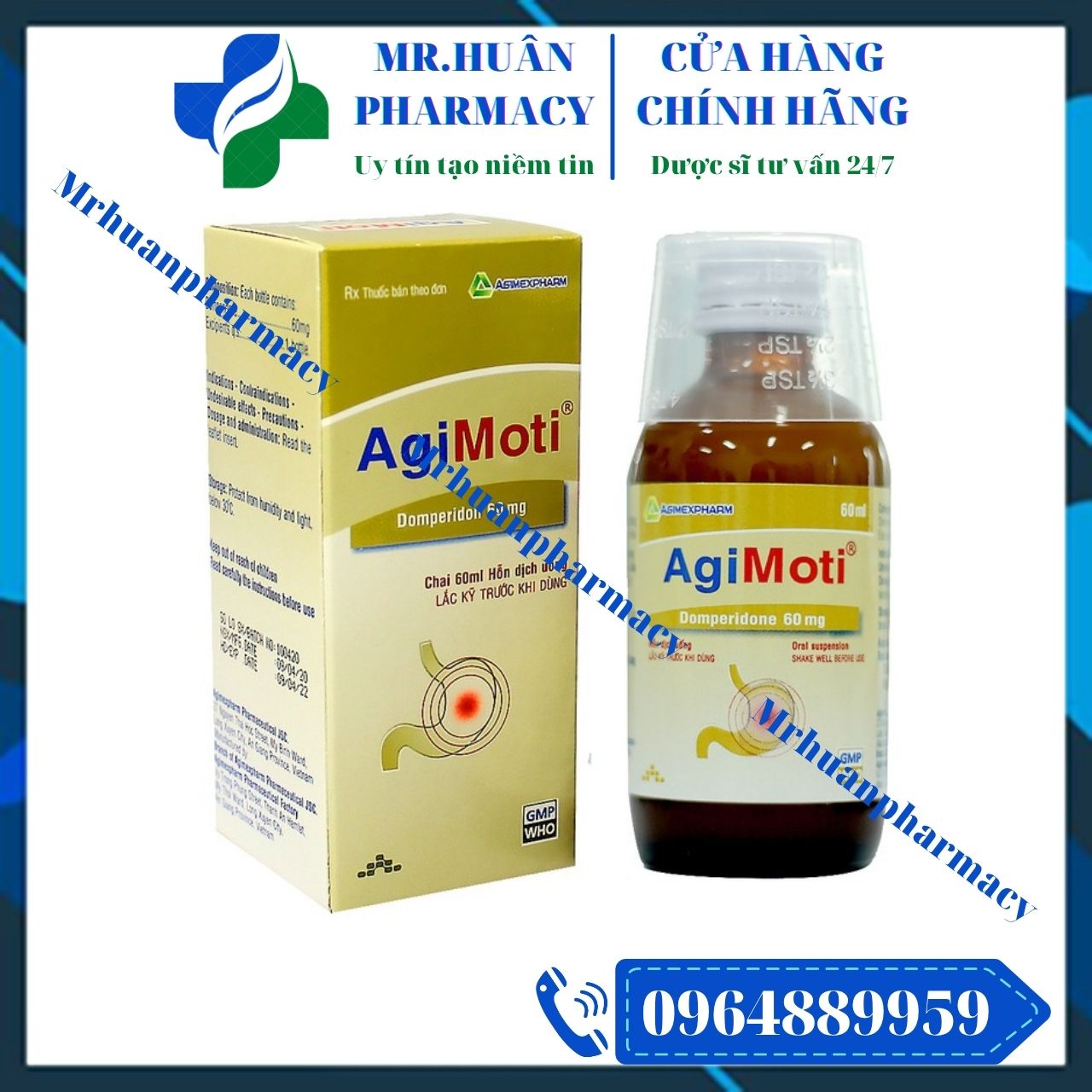 AgiMoti 60mg/60ml, AgiMoti, Domperidon, Nôn, Buồn nôn, Motilium AgiMoti 60mg/60ml, AgiMoti, Domperidon, Nôn, Buồn nôn, Motilium