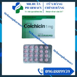 Colchicin 1mg Danapha, Colchicine, Viêm khớp do Gout, Cơn Gout cấp, Colchicine 1mg, Bệnh Gout