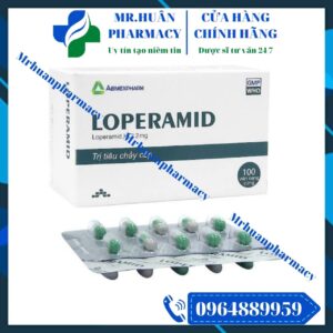Loperamid 2mg, Loperamid, Đi ngoài, Tiêu chảy, Tiêu chảy cấp, Loperamid 2mg Agimexpharm
