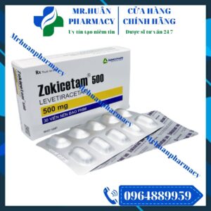 Zokicetam 500, Zokicetam, Levetiracetam, Levetiracetam 500mg, Động kinh, Co giật