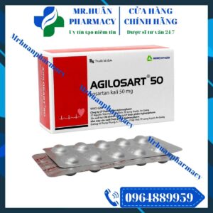 Agilosart 50, Agilosart, Losartan, Losartan 50mg, Tăng huyết áp, Huyết áp cao