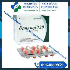 Spas-Agi 120, Spas-Agi, Alverine citrate, Alverin citrate 120mg, Đau bụng kinh, Đau do co thắt cơ trơn