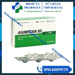 Agimstan 80mg, Agimstan, Telmisartan, Telmisartan 80mg, Huyết áp cao, Hạ huyết áp