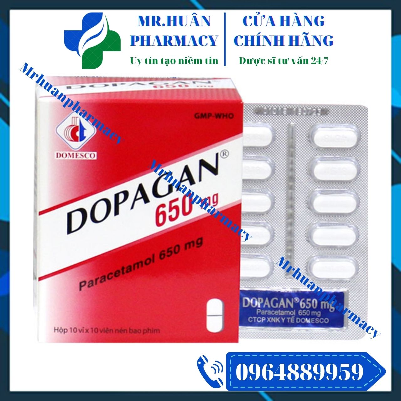 Dopagan 650mg, Dopagan, Paracetamol, Paracetamol 650mg, Giảm đau, Hạ sốt Dopagan 650mg, Dopagan, Paracetamol, Paracetamol 650mg, Giảm đau, Hạ sốt