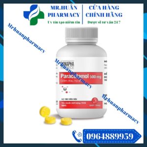 Paracetamol 500mg Danapha, Paracetamol 500mg, Hạ sốt, Giảm đau, Paracetamol, Đau bụng kinh