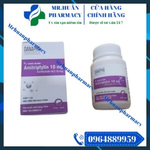 Amitriptylin 10mg Danapha, Amitriptylin 10mg, Amitriptyline, Trầm cảm, Đái dầm