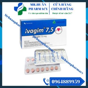 Ivagim 7.5, Ivagim, Ivabradin, Ivabradin 7.5mg, Đau thắt ngực, Bệnh mạch vành