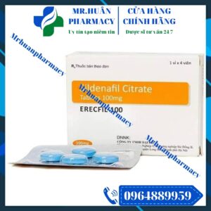 Erecfil 100, Erecfil, Sildenafil, Sildenafil 100mg, Yếu sinh lý, Rối loạn cương dương