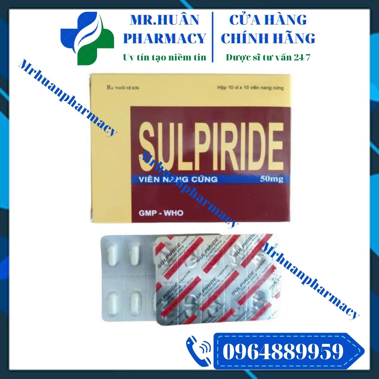 Sulpiride 50mg Vidipha, Sulpiride 50mg, Sulpiride, Rối loạn lo âu, Tâm thần phân liệt Sulpiride 50mg Vidipha, Sulpiride 50mg, Sulpiride, Rối loạn lo âu, Tâm thần phân liệt