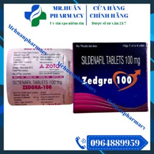 Zedgra 100, Sildenafil, Sildenafil 100mg, Yếu sinh lý, Rối loạn cương dương, Zedgra