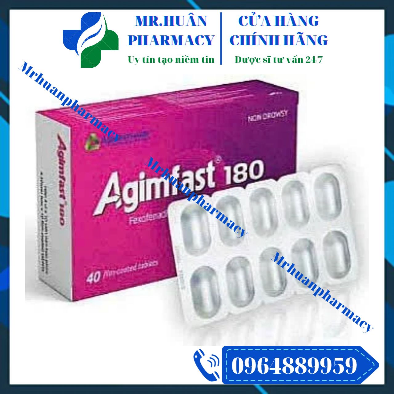 Agimfast 180, Agimfast, Fexofenadine, Fexofenadine 180mg, Viêm mũi dị ứng, Viêm xoang Agimfast 180, Agimfast, Fexofenadine, Fexofenadine 180mg, Viêm mũi dị ứng, Viêm xoang